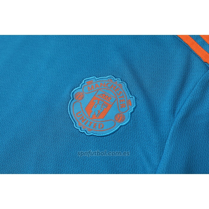 Chandal del Manchester United Manga Corta 2022-2023 Azul - Pantalon Corto